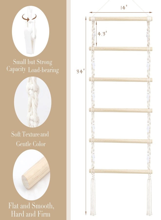 PABOBIT Hair Claw Clip Organizer,Macrame Hanging Hair Clip Holder and Storage for girls,Claw Clips Hanger Home Boho Decor for Wall,Door,Closet - Image 2