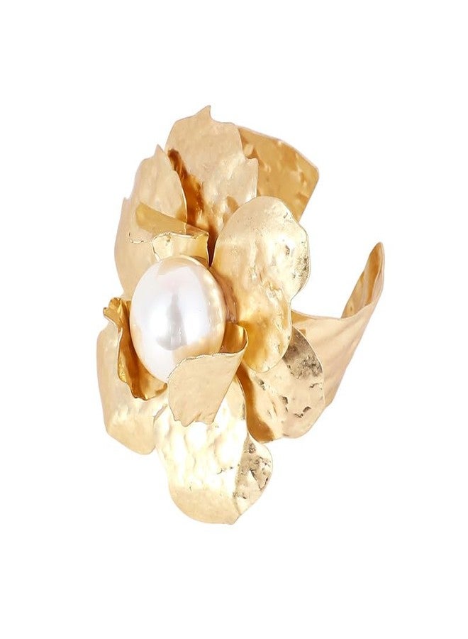 SOHI Women's For| California Gold Colour | Alloy Material | Adjustable Closure | Artificial Pearl Bracelet | Statement Bracelet For Women & Girls - Image 1