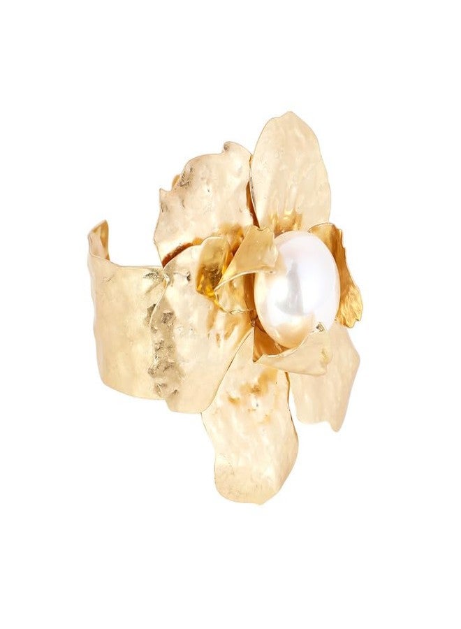 SOHI Women's For| California Gold Colour | Alloy Material | Adjustable Closure | Artificial Pearl Bracelet | Statement Bracelet For Women & Girls - Image 5