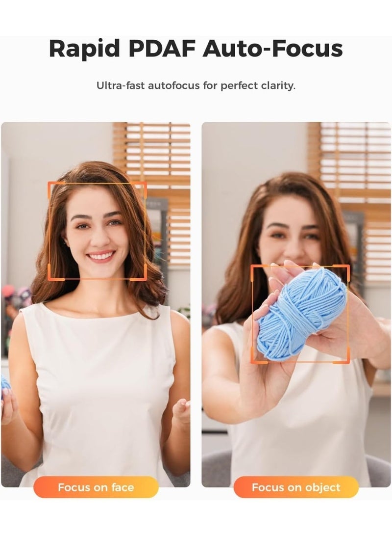 OBSBOT كاميرا ويب Tiny 2 Lite - 4K لجهاز الكمبيوتر، كاميرا ويب للبث المباشر بتقنية PTZ تتبع الذكاء الاصطناعي، تحكم بالإيماءات، 60 إطارًا في الثانية، HDR، ميكروفونات تقلل الضوضاء - Image 3