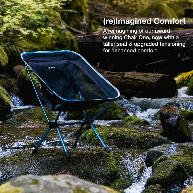 Helinox Chair One (re) High-Performance Camping Chair, 1.97lbs, Lightweight Compact Collapsible Outdoor Chairs, Backpacking, Picnic, Adventures, Flame Multiblock - Image 2