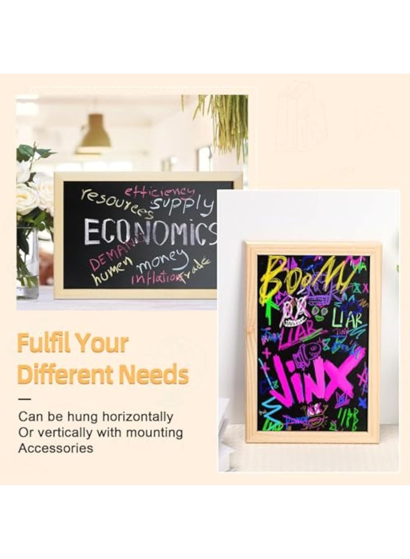 Arabest Chalk Board Sign Board - 2 Pack 12x16 Inch Decorative Chalkboard with Wooden Stand + Hanging Rope, Table & Wall Decor, Double-Sided Message Menu Food Board for Business, Wedding，write - Image 5
