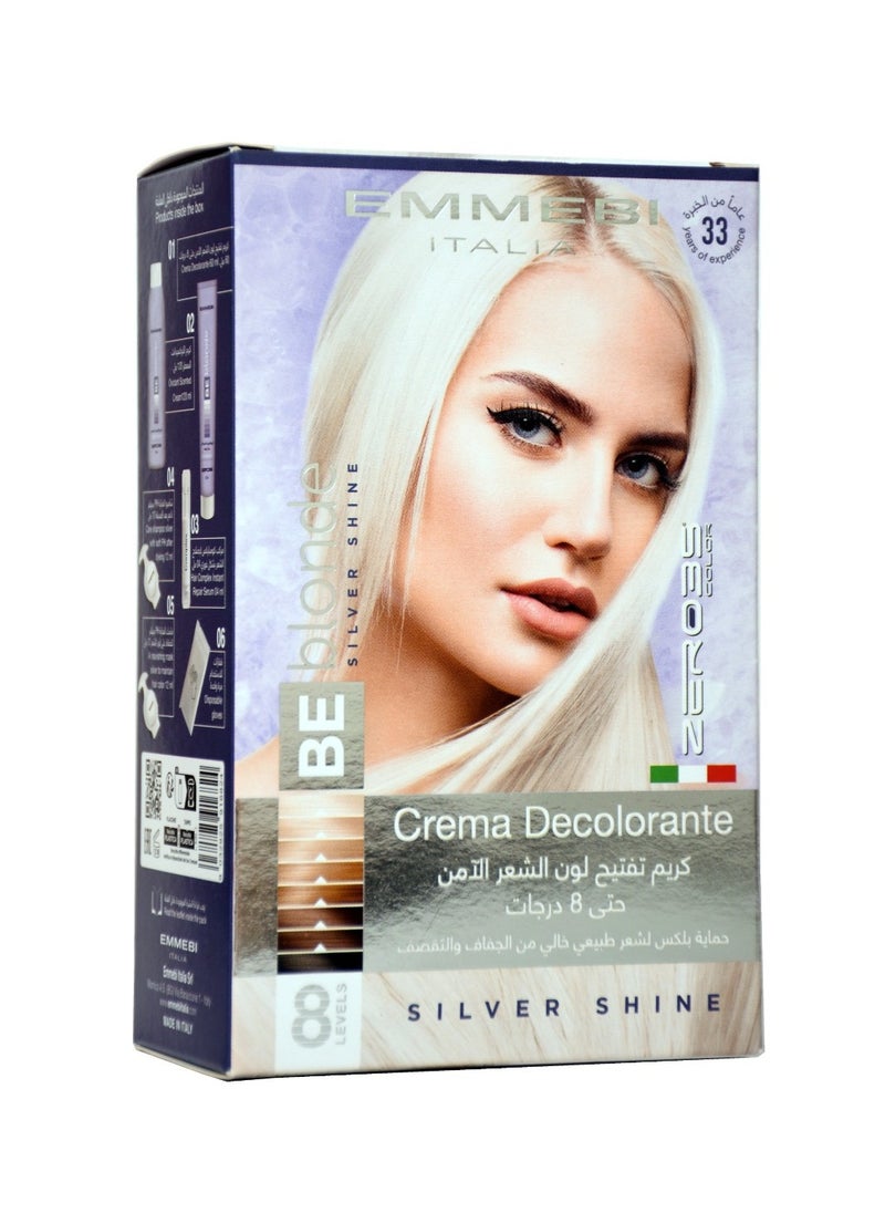 EMMEBI ITALIA Be Blonde Silver Shine Crema Decolorante 8 Levels 