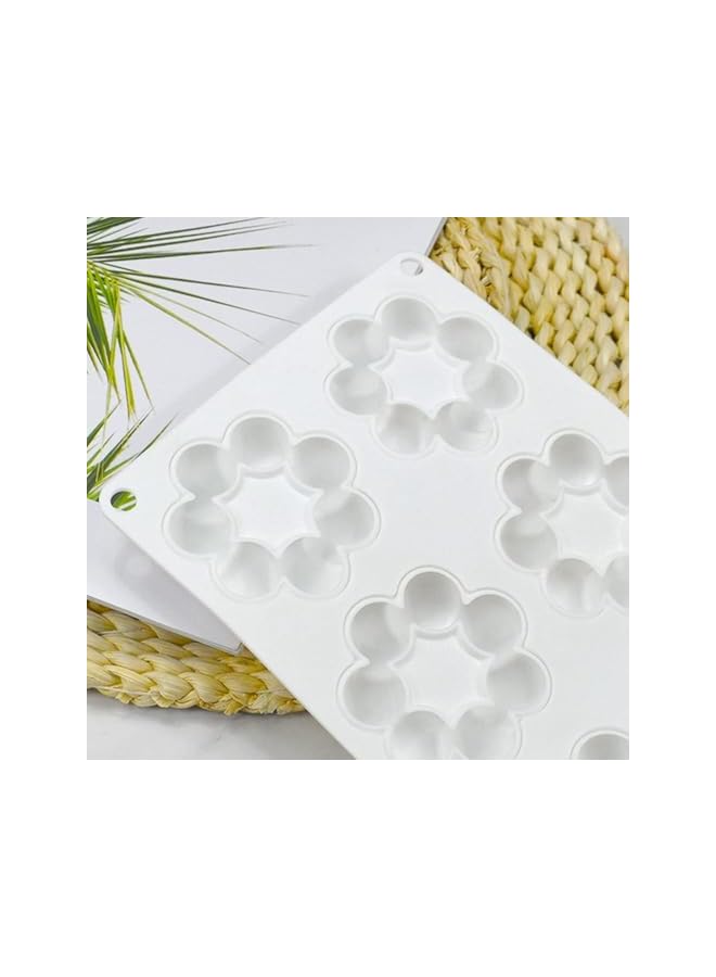 S-TOP Flower Shaped Silicone Donut Mold, 6-Cavity Reusable Baking Pan, Soft Non-Stick Cake and Cookie Tray, Dishwasher Safe, Oven Safe, Microwave Safe, Freezer Safe, Easy to Clean - Image 3