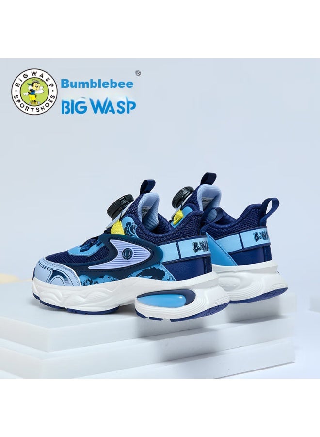 BIGWASP أحذية رياضية للأطفال من بيغ واسب ذات نعل ناعم وقابل للتنفس للأولاد - أحذية كاجوال B112431920w باللون الأزرق الداكن مقاس 40 - Image 2