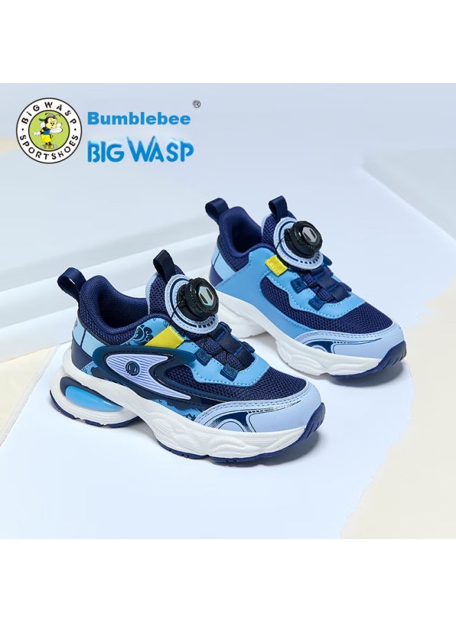 BIGWASP أحذية رياضية للأطفال من بيغ واسب ذات نعل ناعم وقابل للتنفس للأولاد - أحذية كاجوال B112431920w باللون الأزرق الداكن مقاس 40 - Image 3