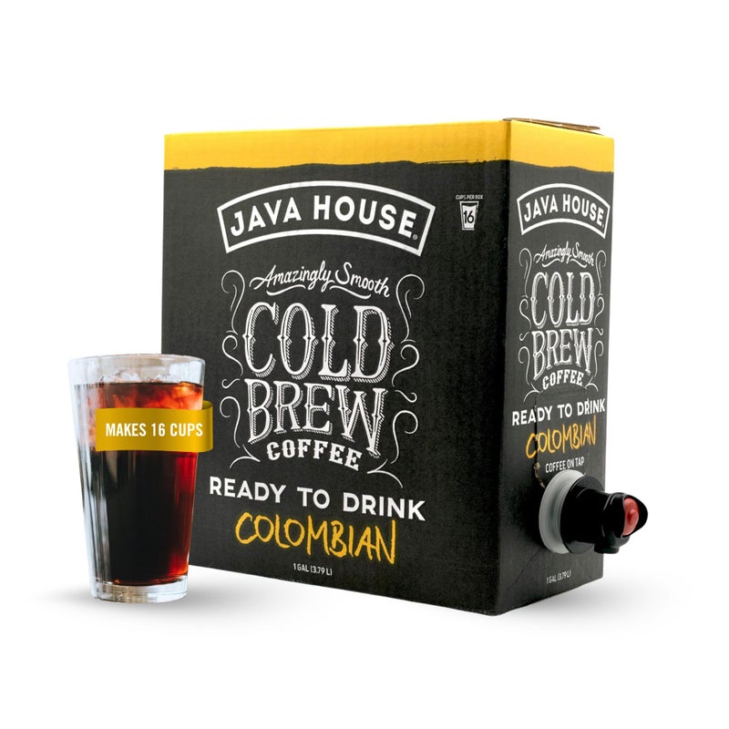 Java House Cold Brew Coffee On Tap 128 Fluid Ounce Box Not a Concentrate No Sugar Ready to Drink Liquid Colombian Roast - Image 3