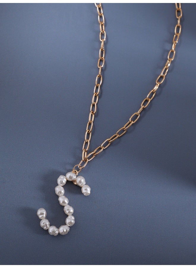 SOHI Pearl S Alphabet Artificial Necklace Jewellery  - Image 3