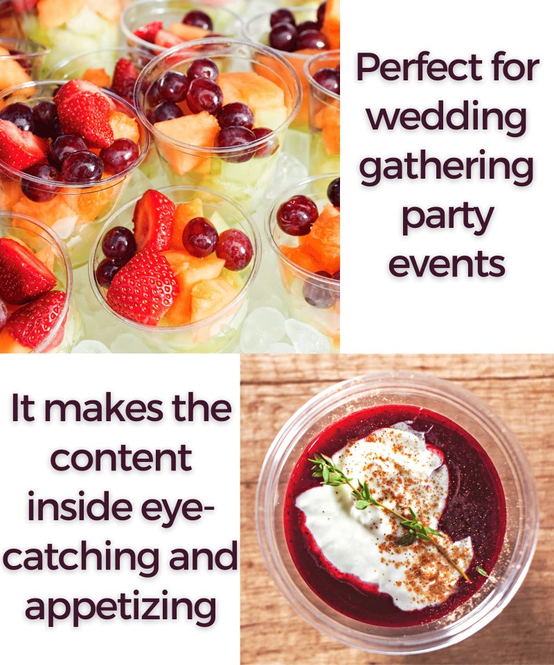 Aatriet [200 PACK] 9 oz Clear Plastic Cups  Crystal Clear Drinking Cups  Disposable Party Cups for Fruit/Ice Cream/Cupcake/Cold Drinks: Iced Coffee  Water  Juice  Soda  Frozed Cocktails - Image 5