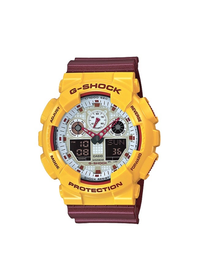 Casio G-SHOCK GA-100CS-9ADR, Analog-Digital Watch, Shock Resistant, 200M Water Resistant, Super Illuminator LED, World Time, Stopwatch, Countdown Timer - Image 1