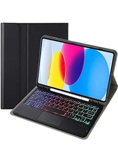 Touchpad Arabic and English Keyboard Case Compatible with Samsung Galaxy Tab S9 FE 11 inch 2023,Backlight, Multi-Touch Trackpad, Flip Stand Case with Pencil Holder