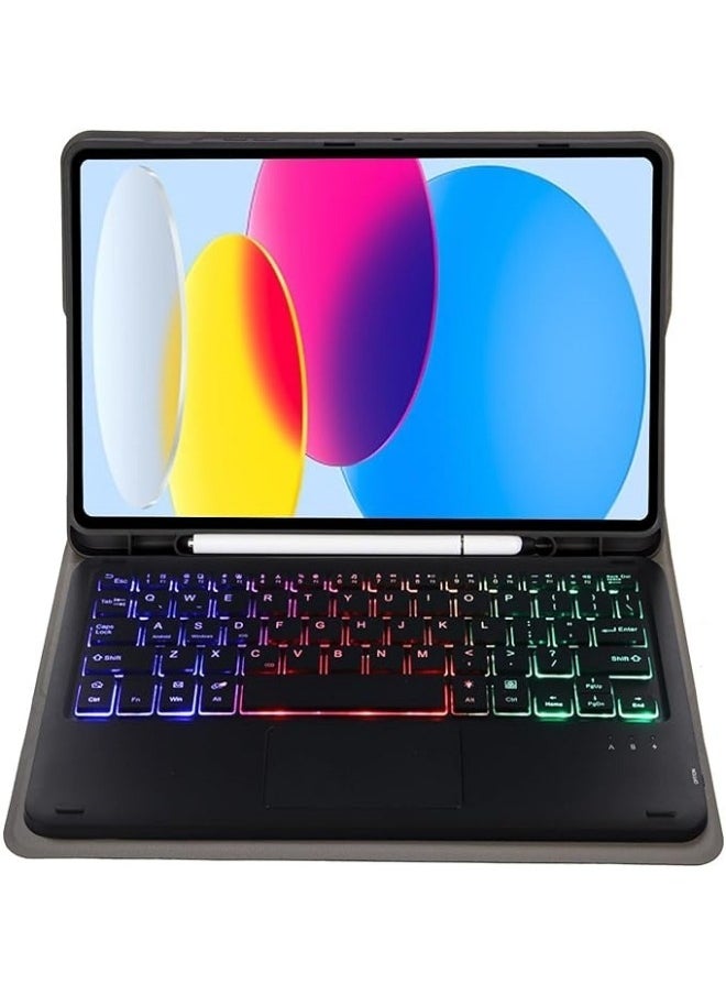 Generic - Touchpad Arabic and English Keyboard Case Compatible with Samsung Galaxy Tab S9 FE 11 inch 2023,Backlight, Multi-Touch Trackpad, Flip Stand Case with Pencil Holder - Image 1