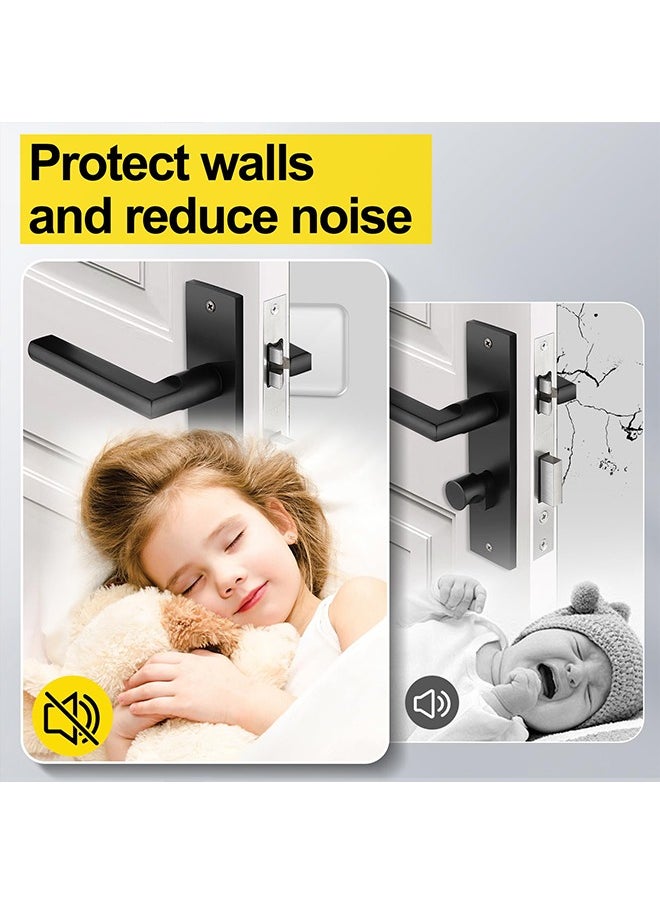 ACTION - Door Stoppers Wall Protector, 6 PCS Silicone Door Knob Wall Protector with Strong Self-Adhesive Backing, Upgraded Thickened Reusable Door Bumper - Ideal for Wall Protector and Noise Reduction (White) - Image 1