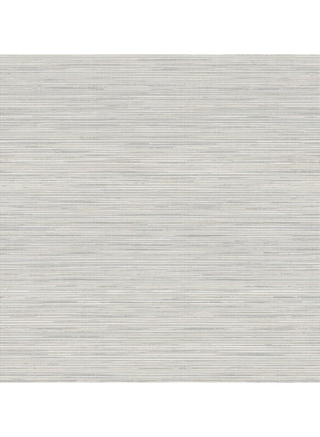 NuWallpaper Nus3960 Crossweave Peel & Stick String Wallpaper Grey - Image 1