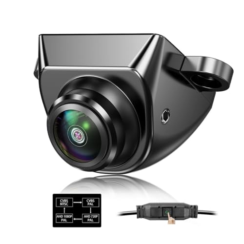 GreenYi AHD1080P Backup Camera with Video Format Switch Button, GreenYi Reverse Rear/Front/Side View Cam, Adjustable Fisheye Lens, Waterproof Night Vision 170 Degree Wide View - Image 1