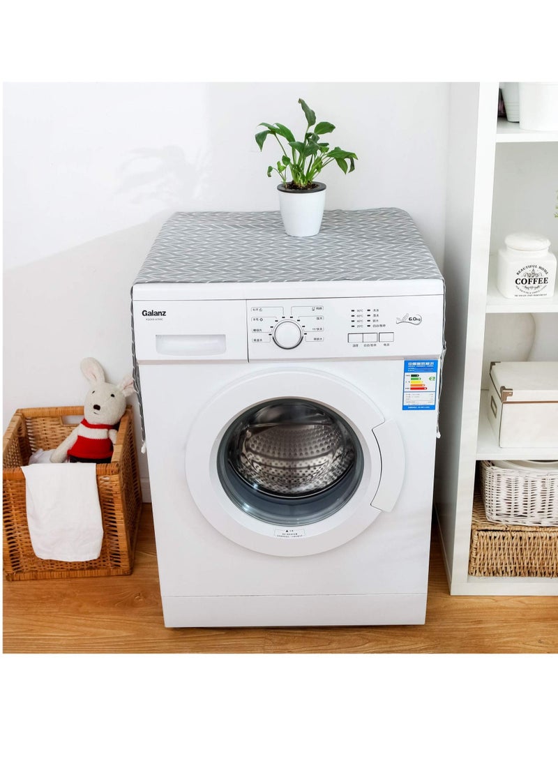 KASTWAVE Washing Machine Cover, Anti Stain Waterproof Washer and Dryer Covers for The Top, Multi Purpose Top Covers, Universal Anti Slip Refrigerator Fridge Dust Cover with Storage Bag - Image 4