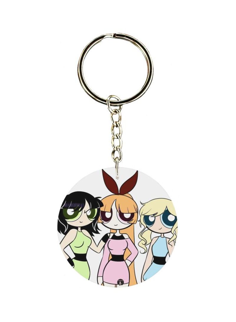 RKN Power Puff Girls Printed Keychain
