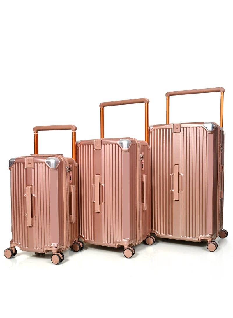 Morano 3 Piece Aluminum Fiber Luggage Set 28", 24", 20" for Cabin - Image 2