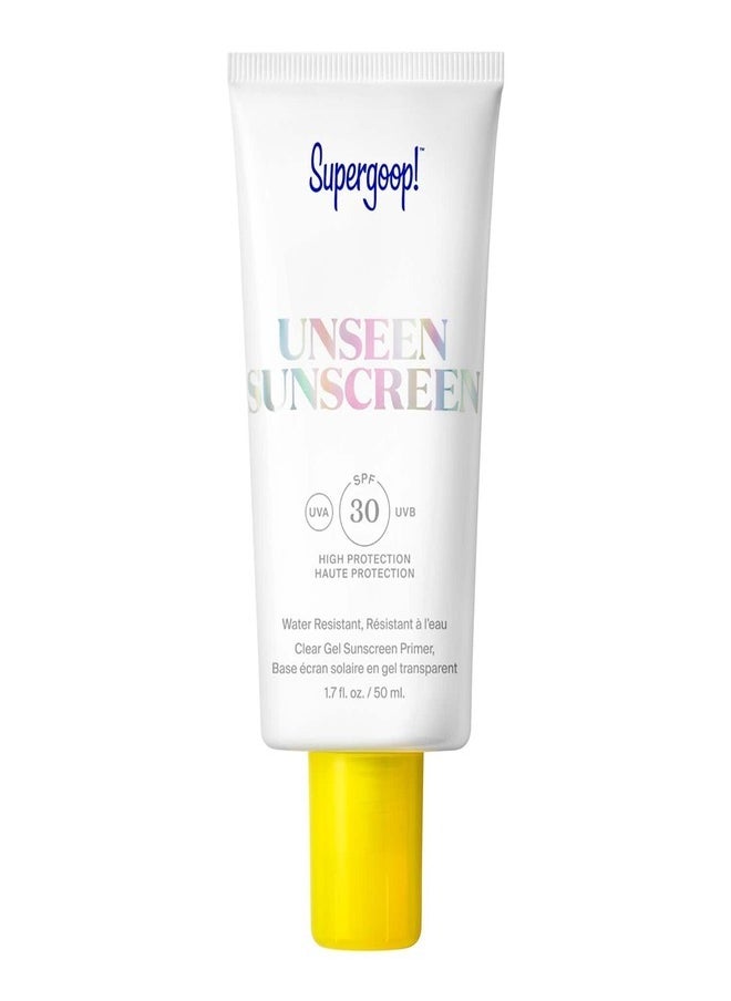 سوبر جوپ سوبرجووب! Unseen Sunscreen SPF 30 (50ml) - واقي شمسي غير مرئي وخفيف الوزن وواسع الطيف مع لمسة نهائية غير لامعة، مثالي لجميع أنواع البشرة واستخدام برايمر المكياج  - Image 1