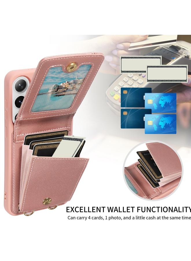 اس-توب جراب لهاتف Samsung Galaxy S24+ 5G، جراب هاتف جلدي مزود بحزام وسحاب - Image 3