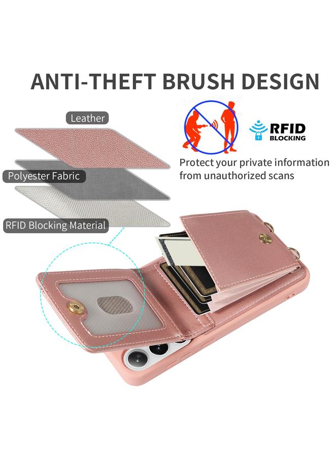 اس-توب جراب لهاتف Samsung Galaxy S24+ 5G، جراب هاتف جلدي مزود بحزام وسحاب - Image 5