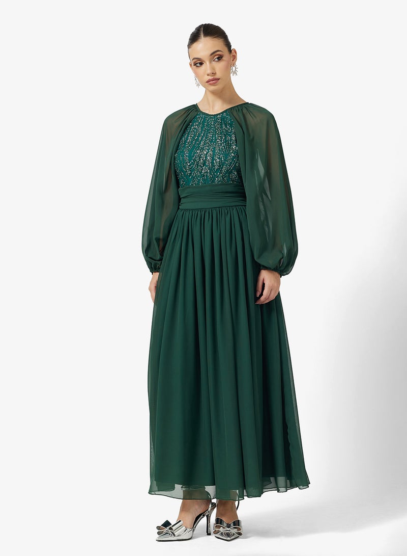 خزانة فستان بتصميم - مع صدرية مزينة - Image 4