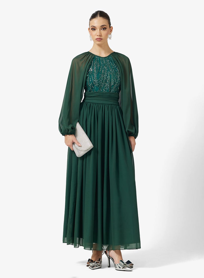 خزانة فستان بتصميم - مع صدرية مزينة - Image 1