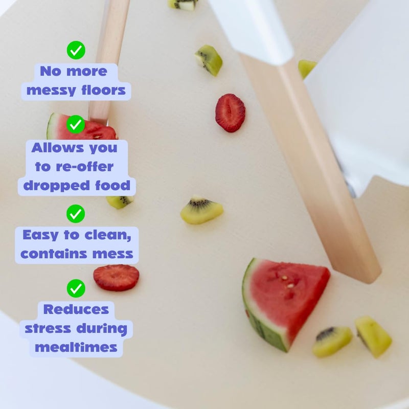 CATCHY -Food Catcher-Compatible with Stokke Clikk High Chair +11 Other High Chairs-Highchair Sold Separately-Baby & Toddler Food & Mess Catcher-Premium Linen Inspired -Under High Chair Accessory - Image 3