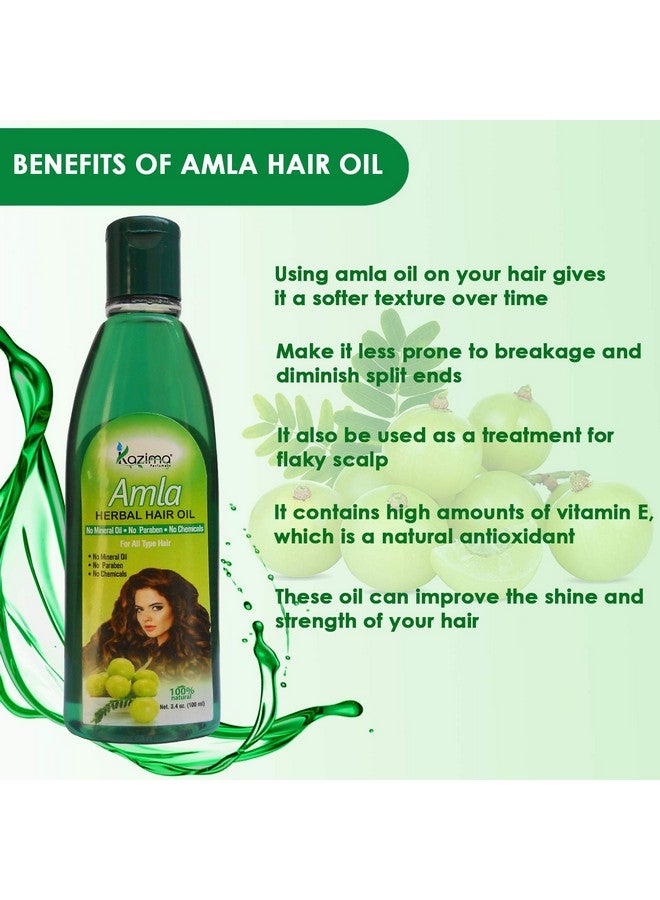 KAZIMA Amla Herbal Hair Oil Ideal For Hair Fall Repair Oil & Hair Fall Controll (100Ml) (Pack Of 3) - Image 2