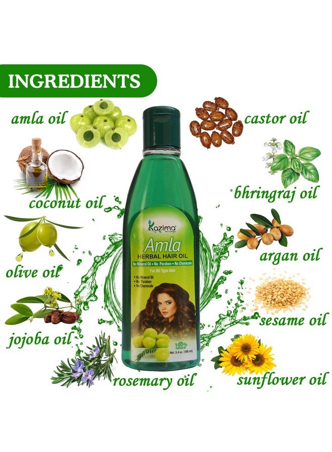 KAZIMA Amla Herbal Hair Oil Ideal For Hair Fall Repair Oil & Hair Fall Controll (100Ml) (Pack Of 3) - Image 4