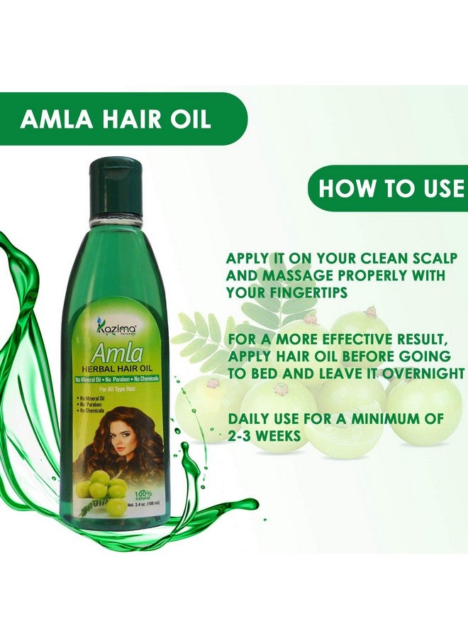 KAZIMA Amla Herbal Hair Oil Ideal For Hair Fall Repair Oil & Hair Fall Controll (100Ml) (Pack Of 3) - Image 3