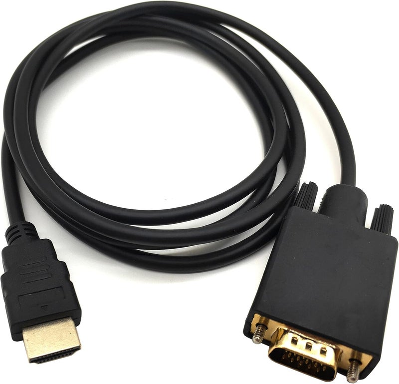 halokny HDMI to VGA Adapter Cable, Haokiang 6ft/1.8m Gold-plated 1080P HDMI Male to VGA Male Active Video Converter Cord Support Notebook PC DVD Player Laptop HDTV to D-SUB HD 15 Pin VGA Monitors Projector - Image 2