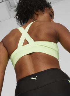 PUMA Fit Womens Green Mid Impact Training Bra Top  - Image 2