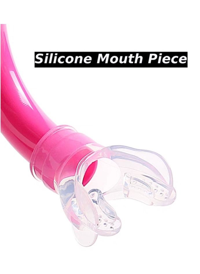 CONQUEST Front Swimming Snorkel Breathing Tube Silicone Mouth Piece, Pink  - Image 4