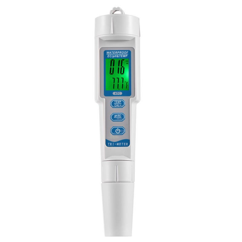 New Professional 3 in 1 Multi-parameter Water Quality Tester Monitor Portable Pen Type pH & EC & TEMP Meter Acidometer Water Quality Analysis Device - Image 1