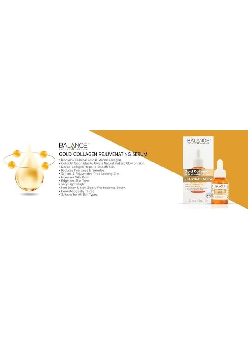 Balance Active Formula Gold + Vegan Collagen Firming Serum - Luxurious Glow with Gold, Youthful Skin Tightening, Lightweight & Non-Greasy, Proven Results - 30ml - Image 5