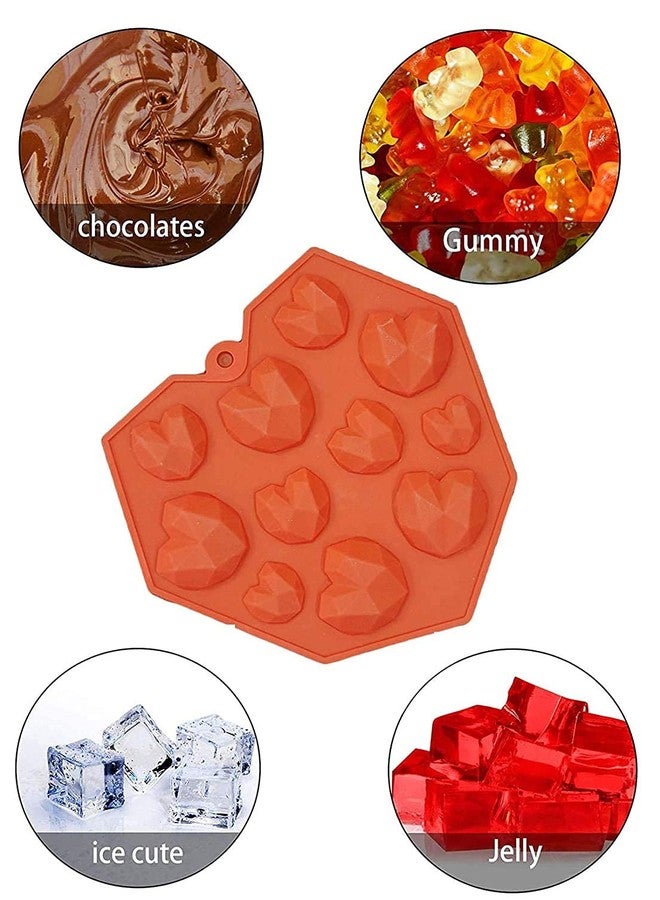 JRM's 11 Cavity Heart Shape Silicone Cake Mold, Chocolate Mold for Home Kitchen DIY Baking (Pack of 1) - Image 2