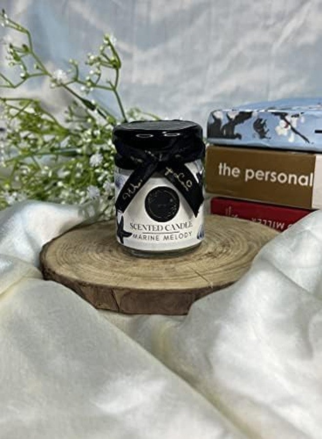 Wrapped up Love مجموعة شموع معطرة من Wrapped up Love - مجموعة هدايا للشفاء العاجل، عبوة من قطعتين، مجموعة هدايا شموع معطرة - (شموع Marine Melody و Roasted Coffee) - Image 2