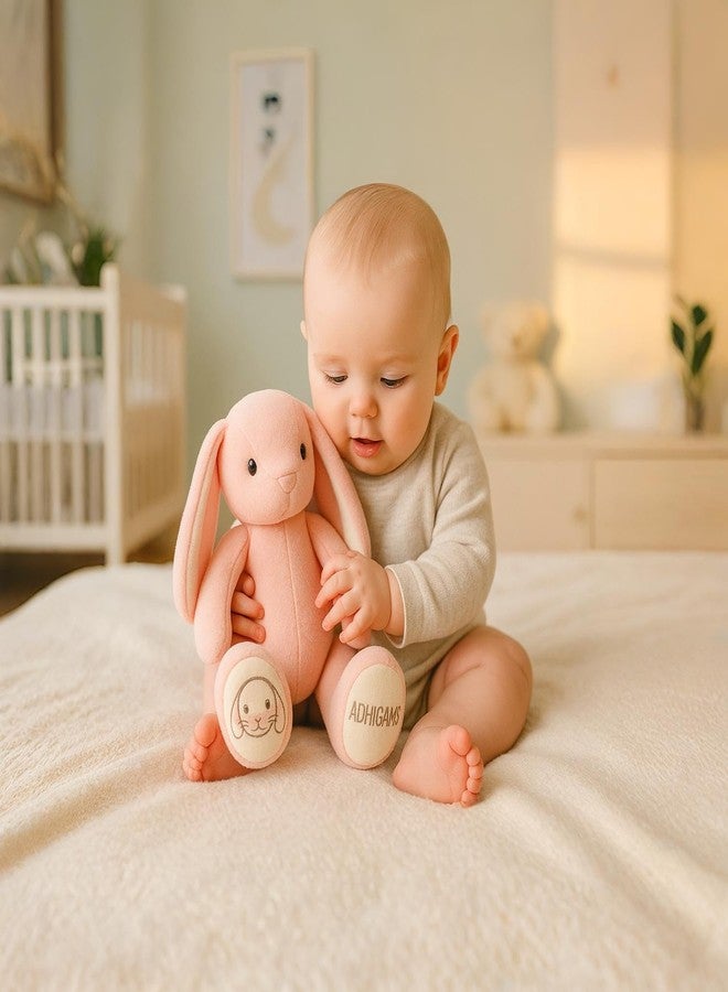 Adhigams Coral Bunny Soft Plush Toy - 30cm | Cute Adorable Huggable Rabbit with Long Ears | Super Soft Floppy Stuffed Animal for Kids & Girls Room Decor Plush - Image 3
