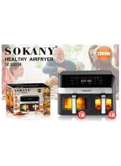 sokany Healthy Air Fryer Digital Touch Screen 11L 2 Door 200W Multifunctional SK-10034  - Image 1