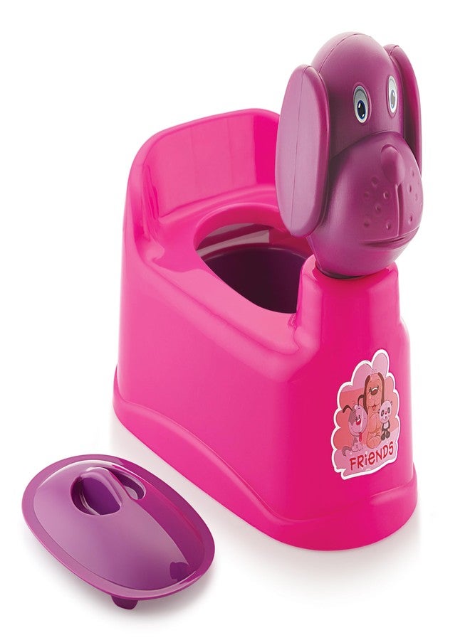 MOLTRES - GOOFY Baby Potty Training Toilet Seat with Removable Tray, Lid For Boy And Girl Kids (Age 6 Mths to 3 Year) Size 39x26x30 Potty Seat/Potty Box (Pink) - Image 1
