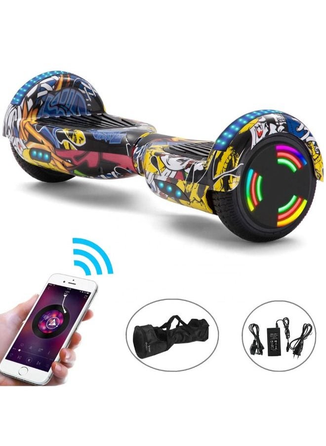 SHOPI - Smart Hoverboards 6.5" Electric Skateboard LED 2 Wheel Lights Self-balancing Electric Scooters Off Road With APP and Speaker Bluetooth - Image 1