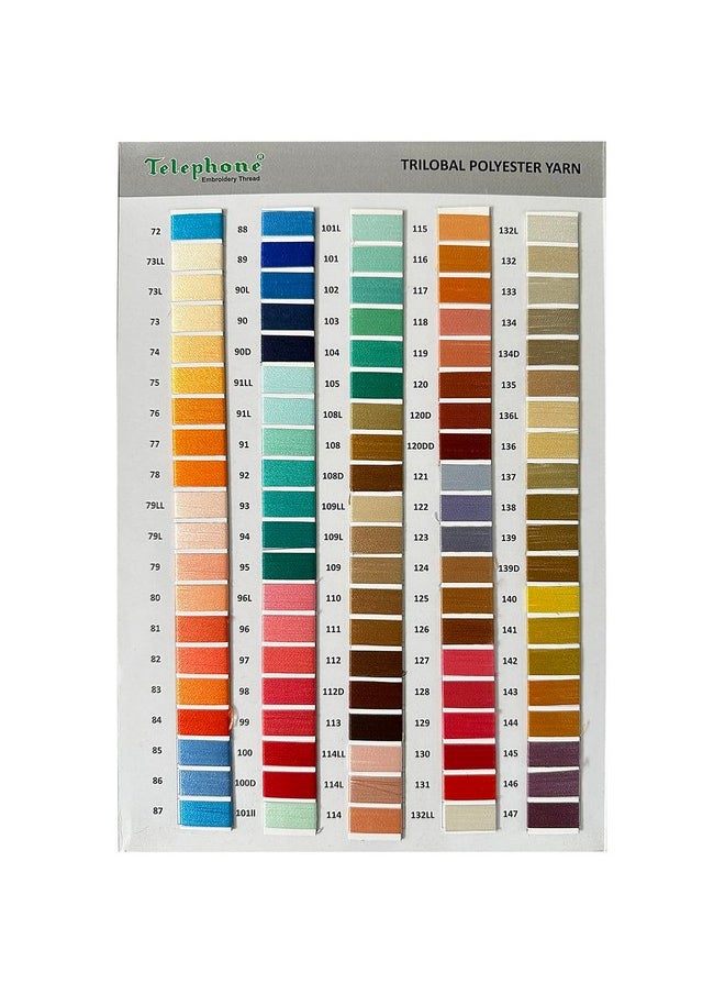 Embroiderymaterial - EmbroideryMaterial Polyester Embroidery Thread Fabric Shade Card for Fabric Dye, Designer, Clothes, Telephone Polyester Yarn Neelam Thread Shade Card for Fabric Dye- 400 Different Shades Fast Color - Image 1