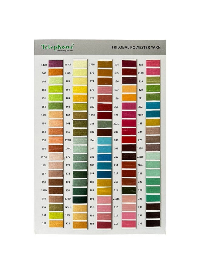 Embroiderymaterial - EmbroideryMaterial Polyester Embroidery Thread Fabric Shade Card for Fabric Dye, Designer, Clothes, Telephone Polyester Yarn Neelam Thread Shade Card for Fabric Dye- 400 Different Shades Fast Color - Image 1