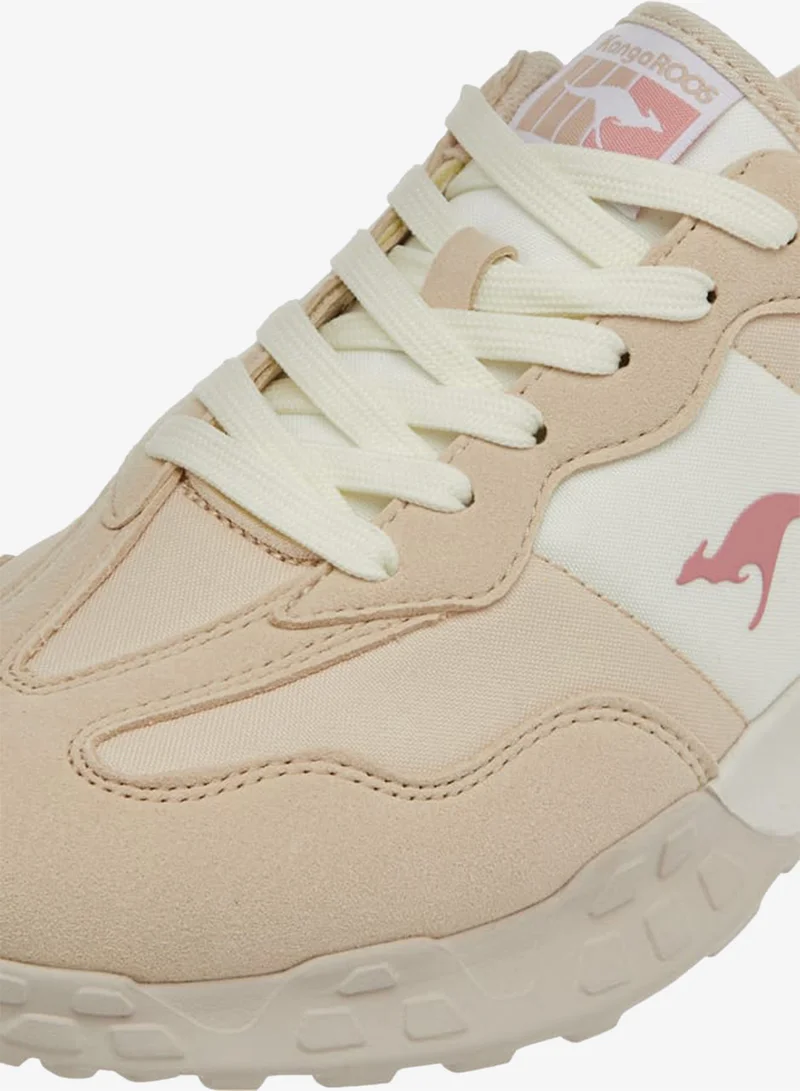 kangaROOS BEIGE Women's Textured Sports Shoes With Lace-Up Closure for Women | Best Price UAE