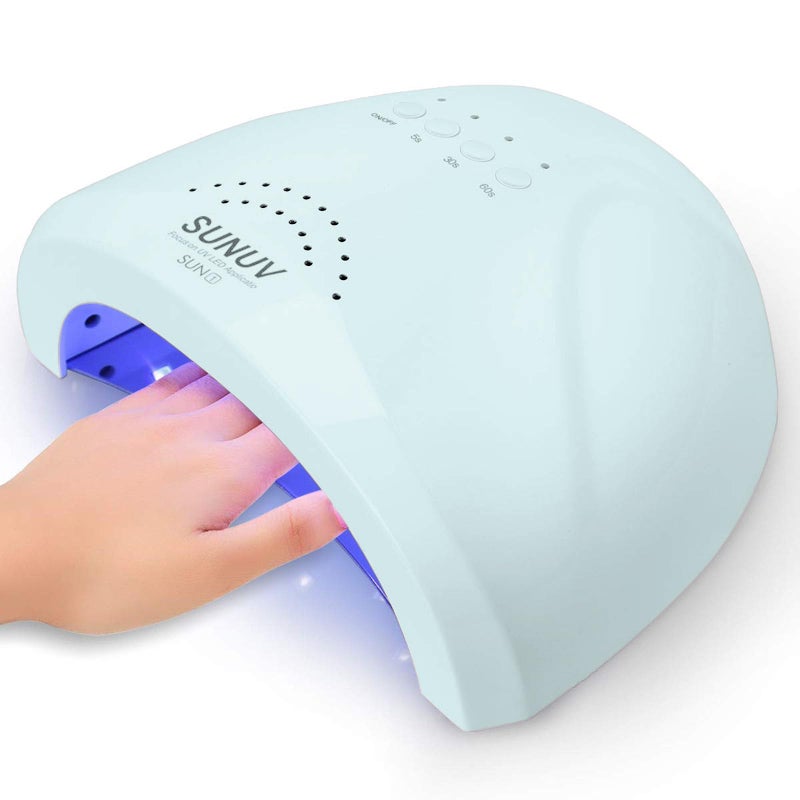 SUNUV Nail Dryer UV Light for Gel Nail Polish Professional UV LED Lamp with 3 Timer Settings Art Tools Auto Sensor SUNone Blue