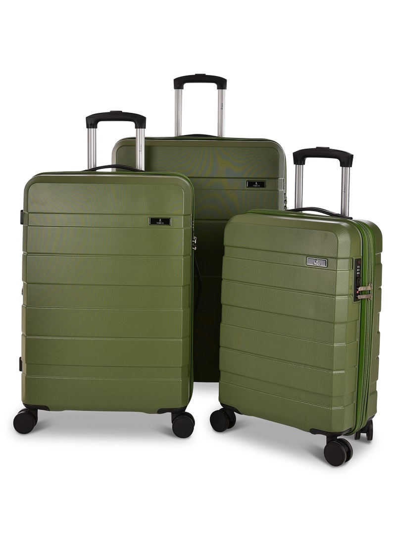 Track Luggage set 3pcs ABS Hard Durable Lightweight Trolley Travel Bag,100/3p - Image 1