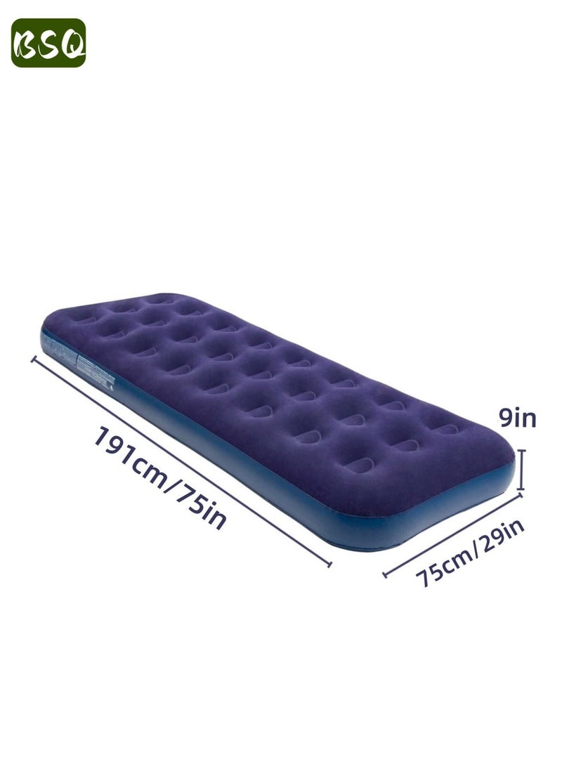 بي إس كيو مرتبة نوم طارئة | مرتبة هوائية محمولة للاستخدام الخارجي | مرتبة نوم سميكة مخملية للتخييم | مرتبة هوائية قابلة للطي | مريحة للغاية | 191 سم × 99 سم ​​× 22 سم | مناسبة للاستخدام الخارجي والمنزلي، مثالية للتخييم والمشي لمسافات طويلة. - Image 1