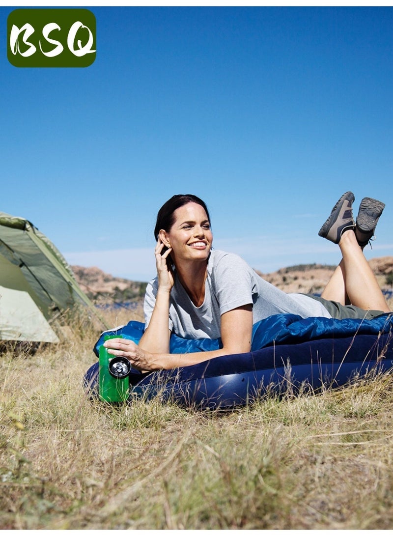 بي إس كيو مرتبة نوم طارئة | مرتبة هوائية محمولة للاستخدام الخارجي | مرتبة نوم سميكة مخملية للتخييم | مرتبة هوائية قابلة للطي | مريحة للغاية | 191 سم × 99 سم ​​× 22 سم | مناسبة للاستخدام الخارجي والمنزلي، مثالية للتخييم والمشي لمسافات طويلة. - Image 2