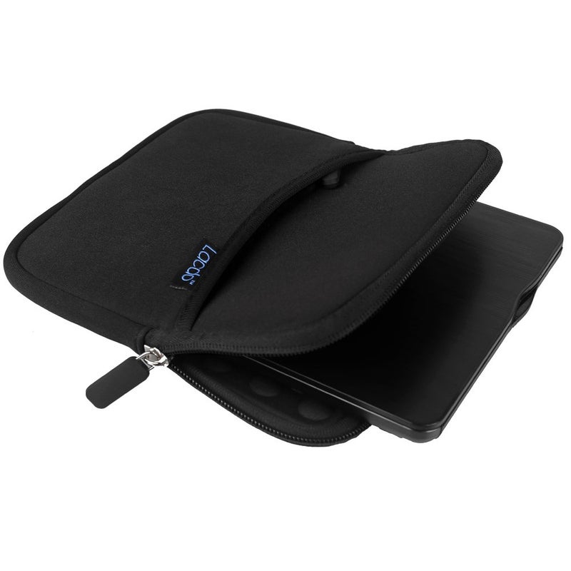 Lacdo Shockproof External CD DVD Hard Drive Sleeve Storage Pouch Bag for Burner Player Writer Blu-Ray BlueFire/Asus/LG/Dell/Asus/Pioneer/HP/VersionTech Neoprene Portable Protective Carrying Case,Black - Image 3